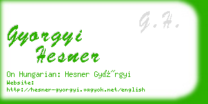 gyorgyi hesner business card